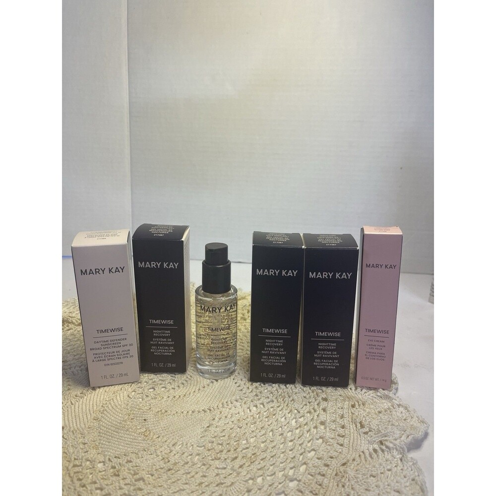 Mary Kay Timewise 3- Nighttime Recovery Daytime Defender Eye Cream Lot 5 Pc NIB